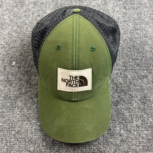 THE NORTH FACE Green/Black Trucker Hat Baseball Cap SnapBack One Size Fits Most - Picture 2 of 6